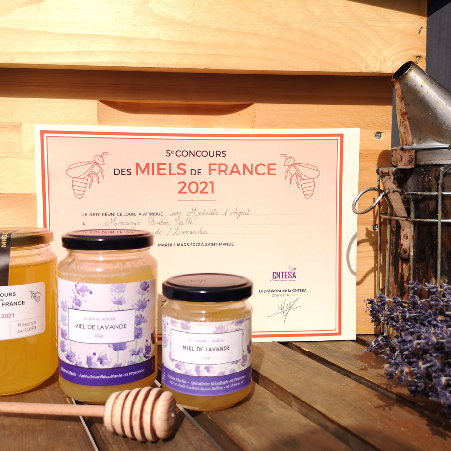 miel de lavande médaillé d'argent miel de lavande médaillé d'argent concours des miels de france