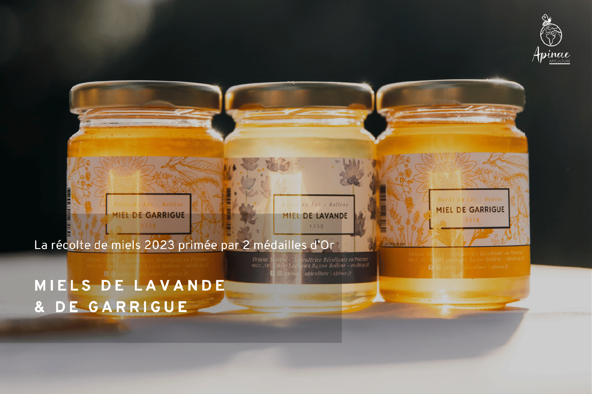Miel médaille d’or apinae apiculture