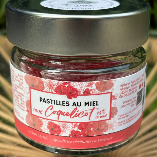 Pastilles au miel de Lavande - Coquelicot 100g
