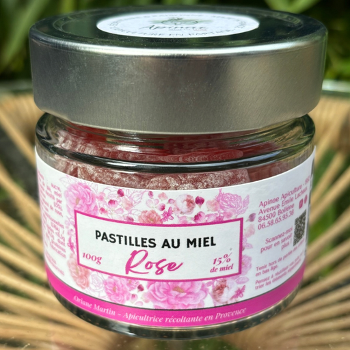 Pastilles au miel de Lavande - Rose 100g