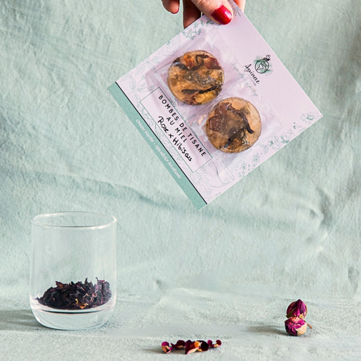 Bombes de tisane au miel - Hibiscus x Rose